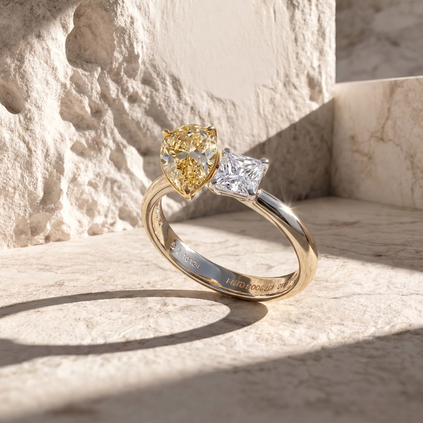 18kt Gold Solitaire Diamond Ring For Women