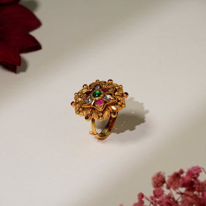 22KT Gold Nakshi Star Bridal Wear Ring for Women