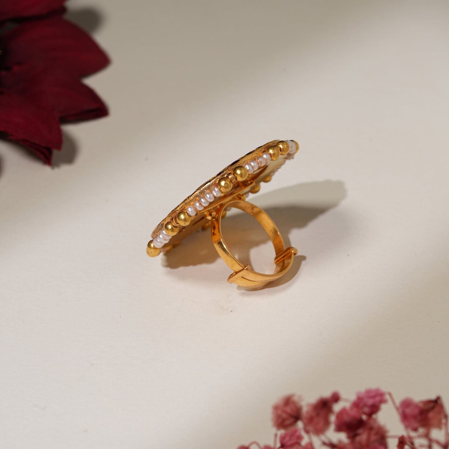 22KT Gold Heritage Ruby Peacock Ring for Women – Bridal Wear